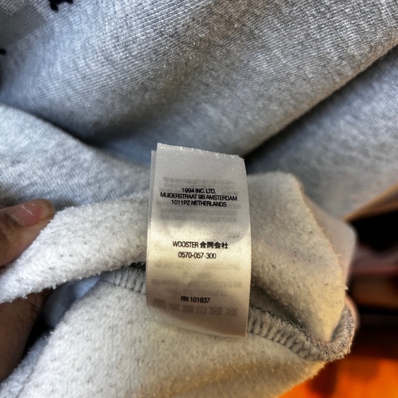 Supreme Rhinestone Shadow Hooded 2022, Sweatshirt 'Heather Grey' , XL - Picture 11 of 16